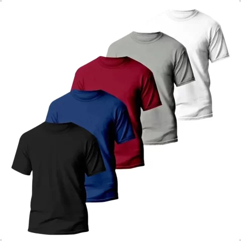 Kit 5 Camisetas Masculinas Dry Fit Básica Lisa - Original Moda Veronz