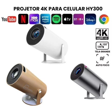 Projetor 4K HD 150 Polegadas Celular, Tv B0x, Xbox, PS, Pc, Wifi e Bluetooth 4K  Magcubic 110/220- Frete Grátis.