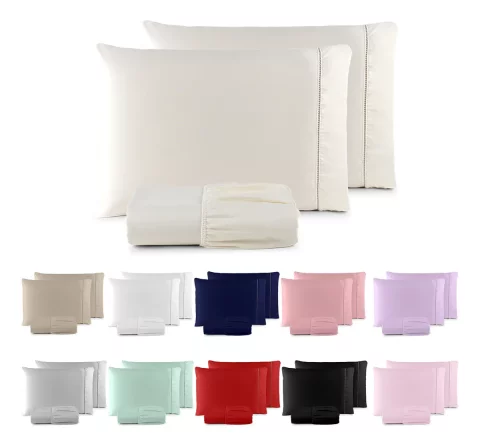 Jogo De Lençol  casal 400 Fios Ponto Palito Cama Queen Saldão- Frete Grátis.