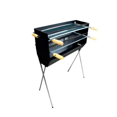 Churrasqueira Dupla para Espetinho Tradicional com 2 Grelhas