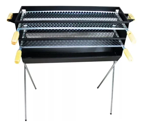 Churrasqueira Dupla para Espetinho Tradicional com 2 Grelhas