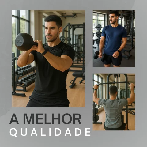 Kit 5 Camisetas Básicas Masculina Dry Fit Lisa Tradicional