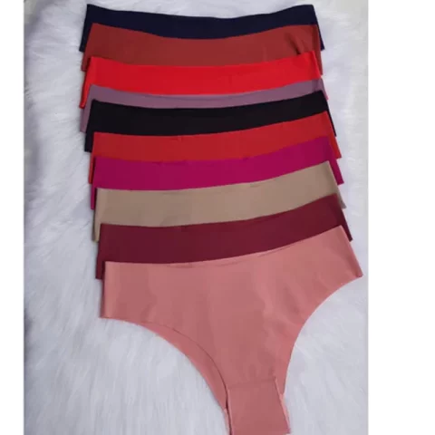 Kit 5 Calcinhas Sem Costura Tanga Corte a Laser