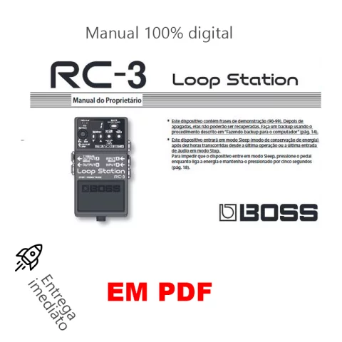 Manual da Pedaleira Boss RC-3 em Português – PDF Digital