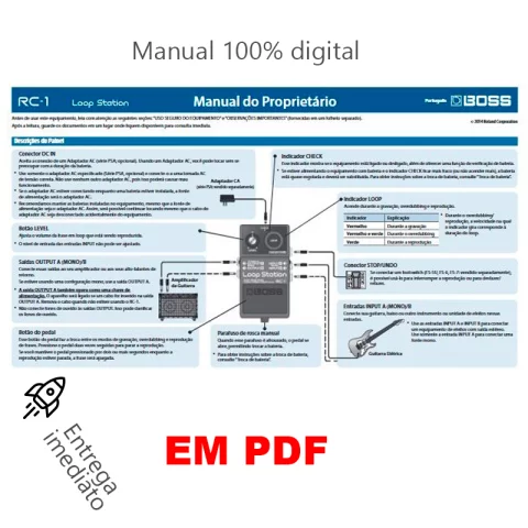 Manual da Pedaleira Boss RC-1 Loop Station em Português – PDF Digital