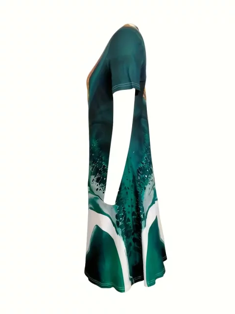 Vestido Maxi Elegante com Detalhes Dourados