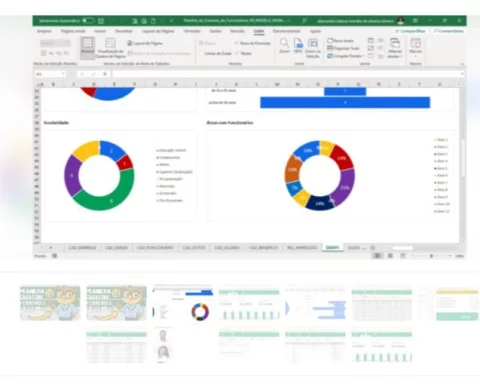 Planilha de Cadastro e Controle de Funcionários em  Excel 6.0