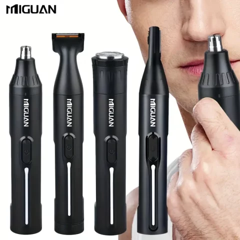 Conjunto de Cuidado Profissional 4 em 1 MIGUAN – Aparador Masculino Recarregável USB
