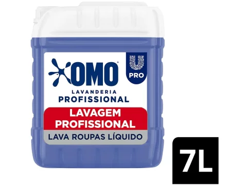 Sabão Líquido OMO Lavanderia Profissional 7L – Limpeza Profunda e Resultado de Lavanderia Premium
