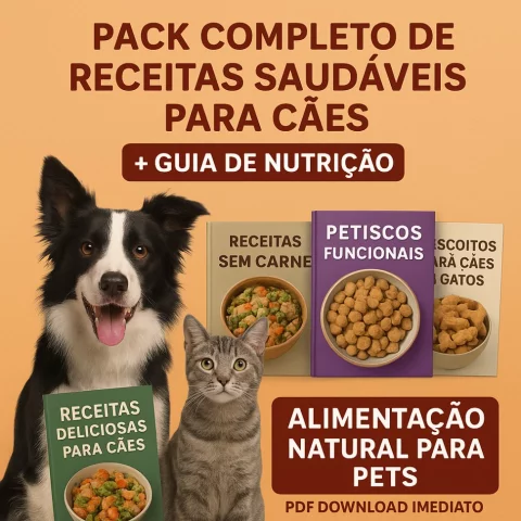 Pack de Receitas Saudáveis para Cães + Guia de Nutrição – Natural e Petiscos Lucrativos - PDF