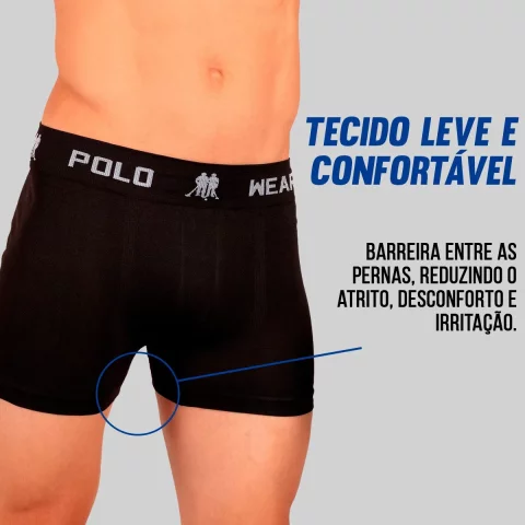 Kit 6 Cuecas Boxer Polo Wear – Microfibra Sem Costura | Original, Confortável e Respirável