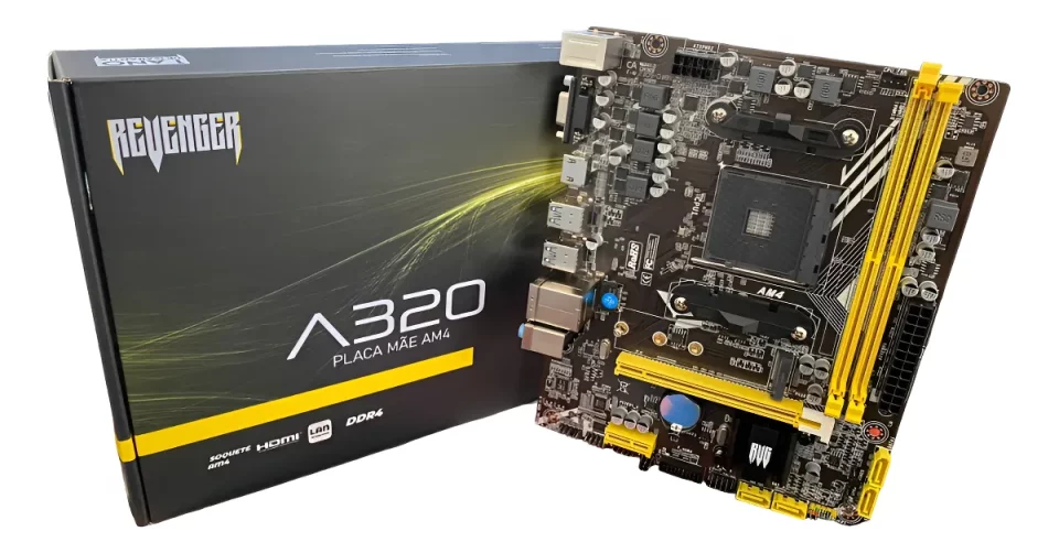 Placa Mãe A320 AM4 AMD Ryzen Micro-ATX