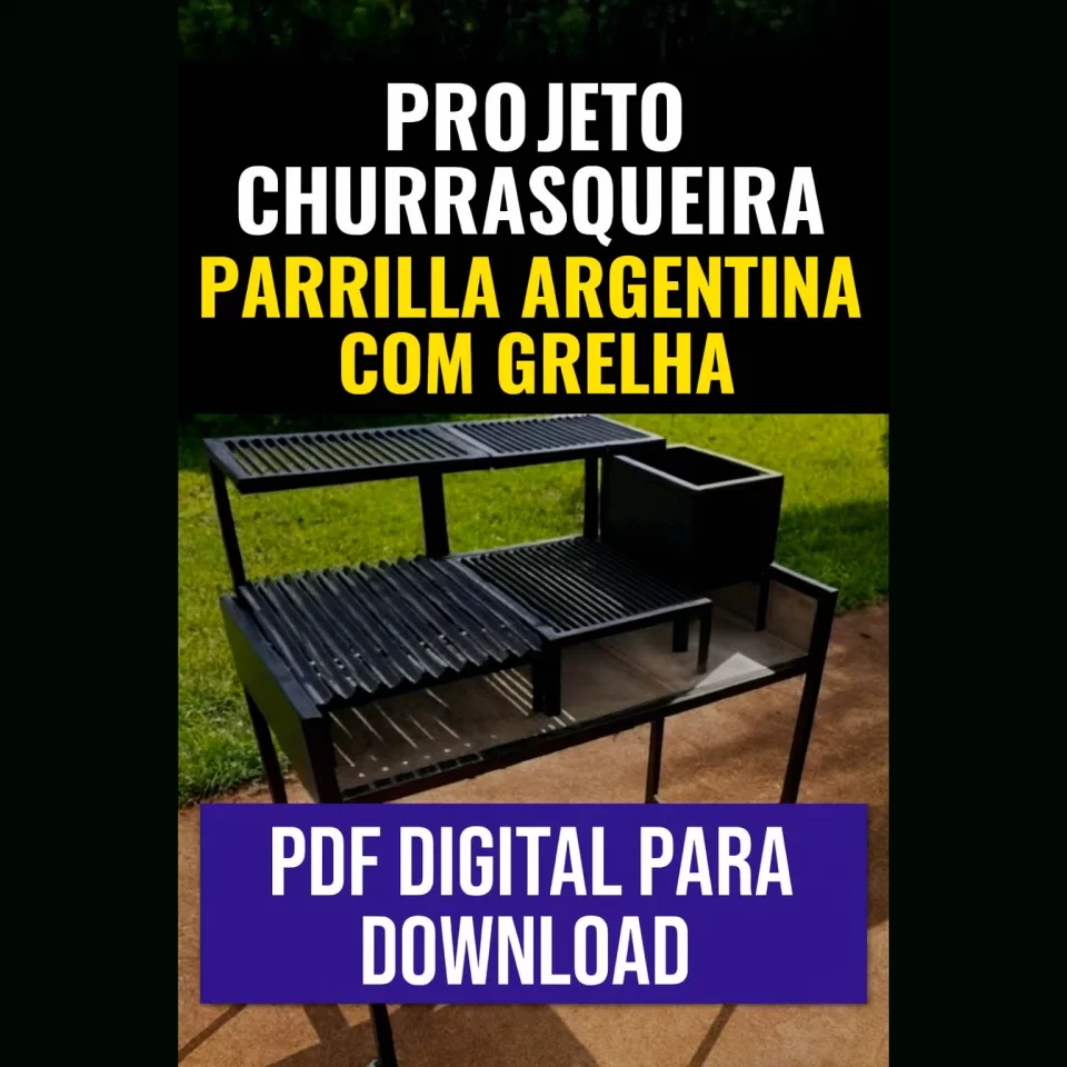 Projeto de Churrasqueira Parrilla Argentina com Grelha – PDF