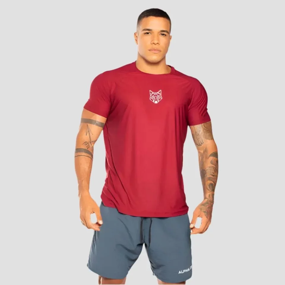 Kit 3 Camisetas Masculinas Dry Alpha Lobo Geométrico – Performance, Conforto e Estilo em Qualquer Treino