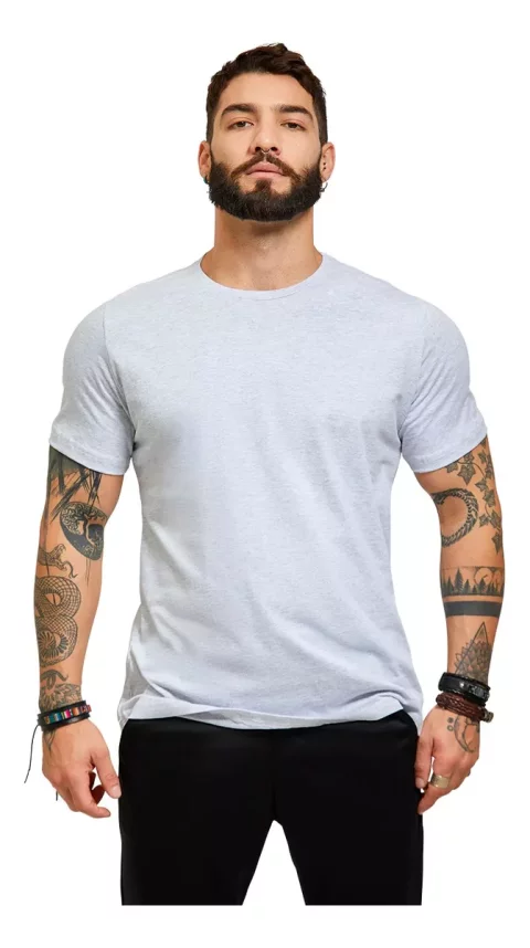 Kit 6 Camisetas Masculinas Básicas 100% Algodão Premium – Modelagem Slim | DZ.Army 5