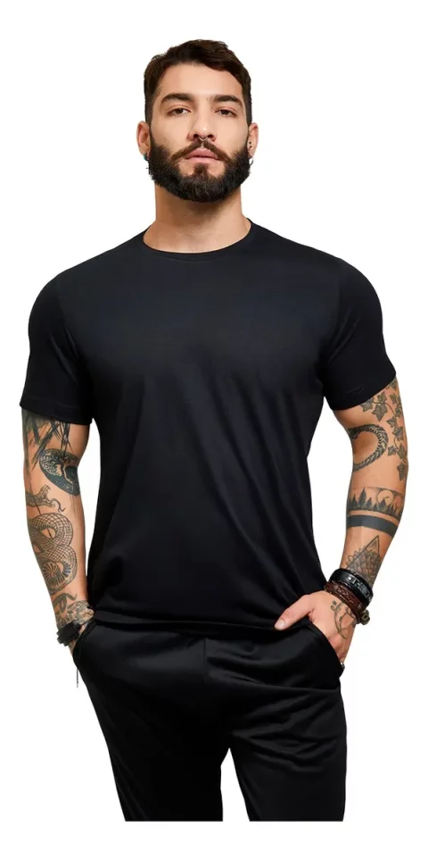 Kit 6 Camisetas Masculinas Básicas 100% Algodão Premium – Modelagem Slim | DZ.Army 3