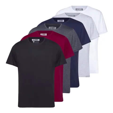 Kit 6 Camisetas Masculinas Básicas 100% Algodão Premium – Modelagem Slim | DZ.Army