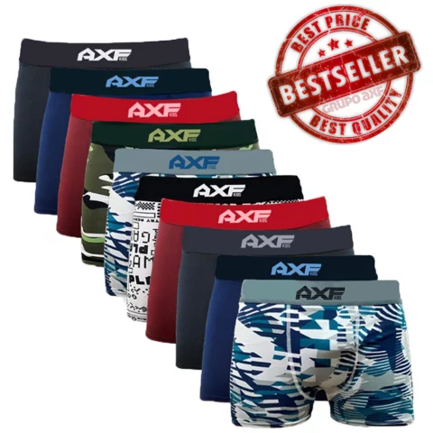 Kit 10 Cuecas Boxer Microfibra + Kit 12 Meias Masculinas 8