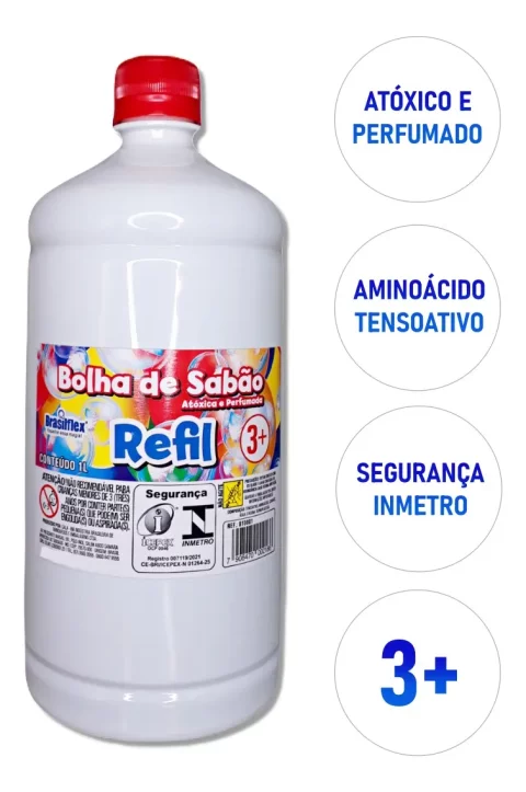 Kit Refil para Bolha de Sabão Líquido Bubble – 2 Litros | Brasilflex 2
