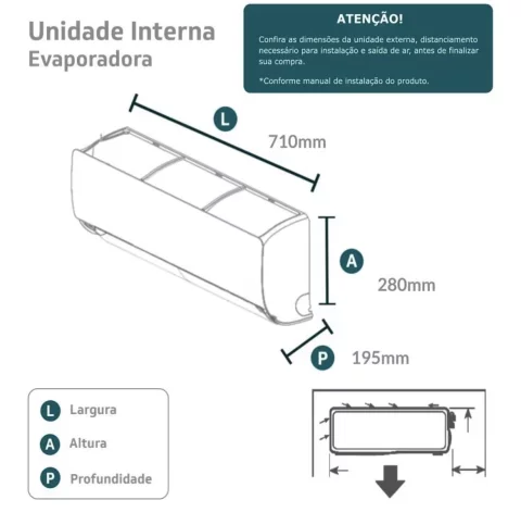 Ar Condicionado Split Inverter Eco II 9000 BTUs Elgin Quente e Frio 220v R-32 WI-FI