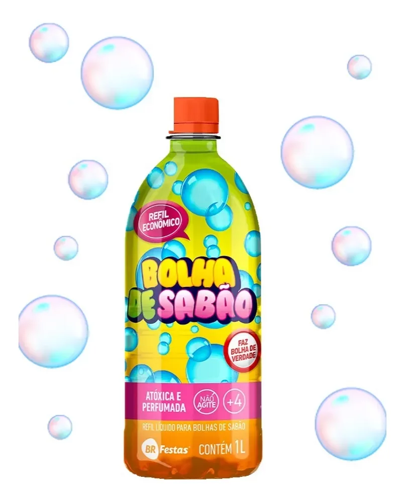 Refil de Bolha de Sabão 1 Litro – Billion Bubble | Original Brasilflex