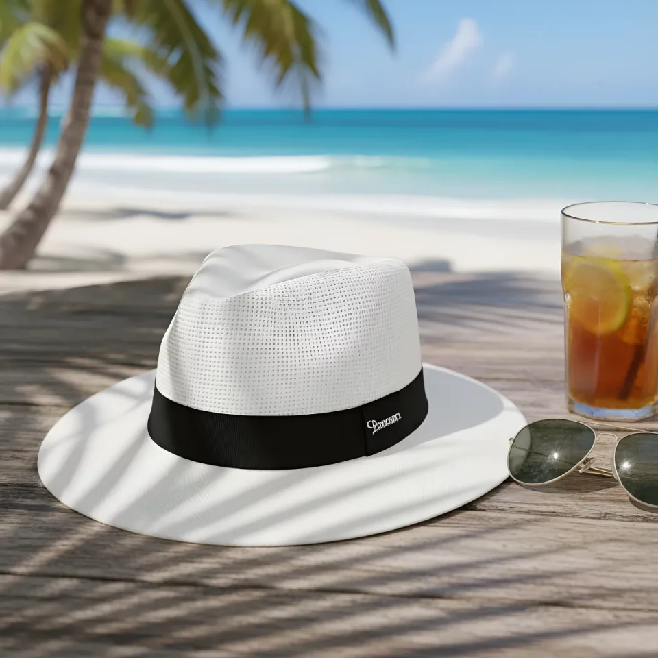 Chapéu Panamá Aba Larga Casual Praia Masculino Feminino Top