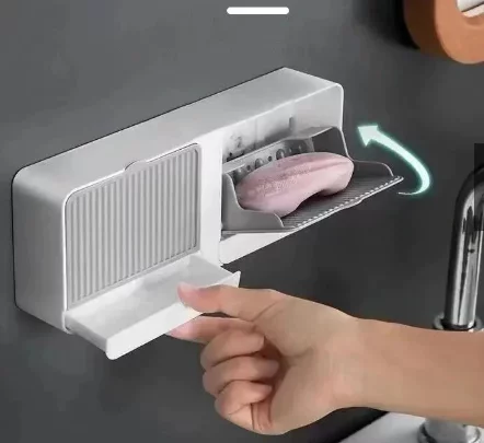 Porta Sabonete Saboneteira Dupla Com Adesivo Para Aderência