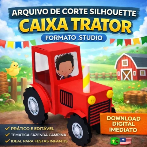 Arquivo De Corte Silhouette Caixa Trator Studio