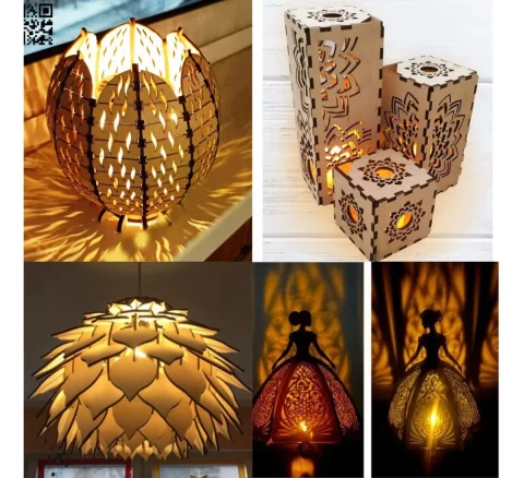 Kit Arquivos Vetores – Luminárias para Corte em MDF 3