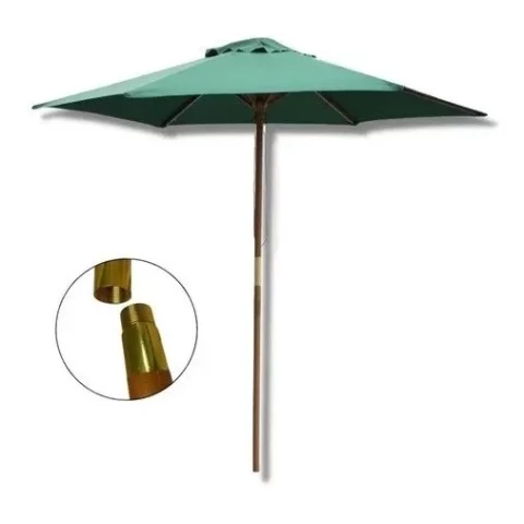 Guarda-Sol Ombrelone Gigante 3 Metros em Madeira – Ideal para Praia, Piscina e Jardim | Envio Imediato