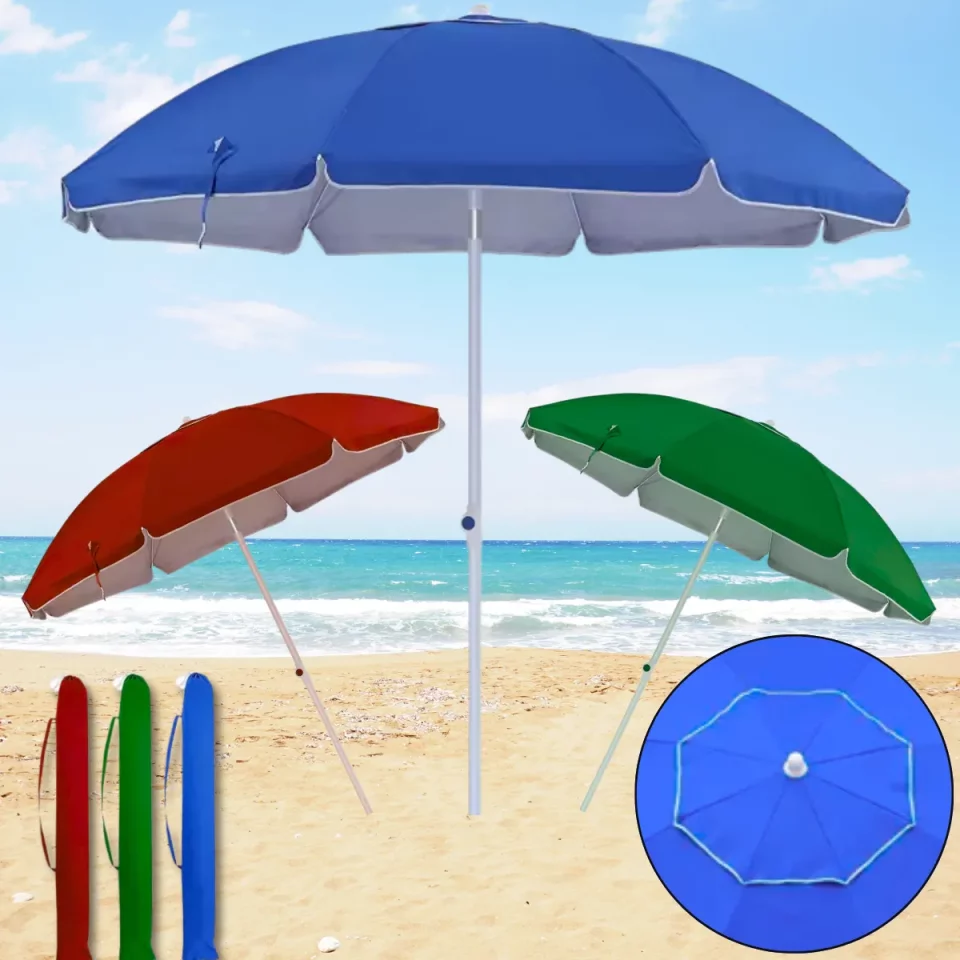 Guarda-Sol Gigante 2,40m com Proteção UV – Praia, Piscina e Verão