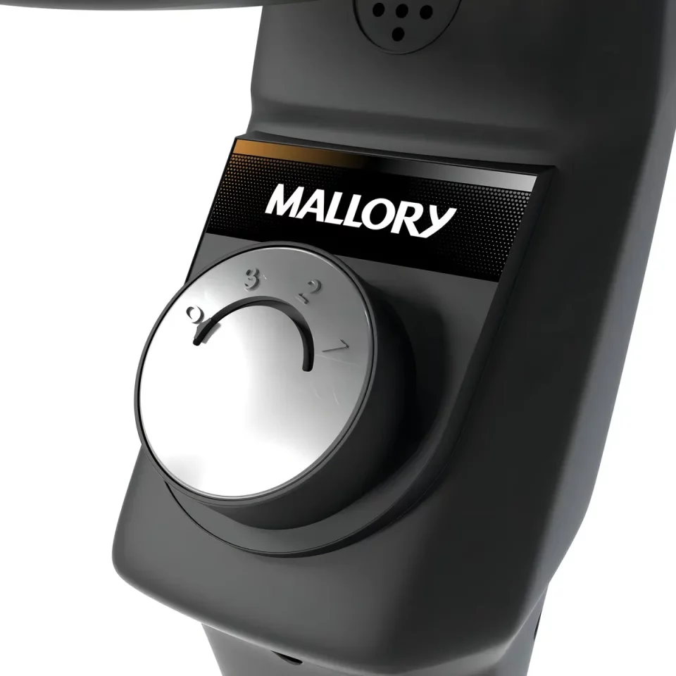Ventilador de Coluna Mallory Éolo 40cm – Preto com Pás Grafite | Potência e Conforto
