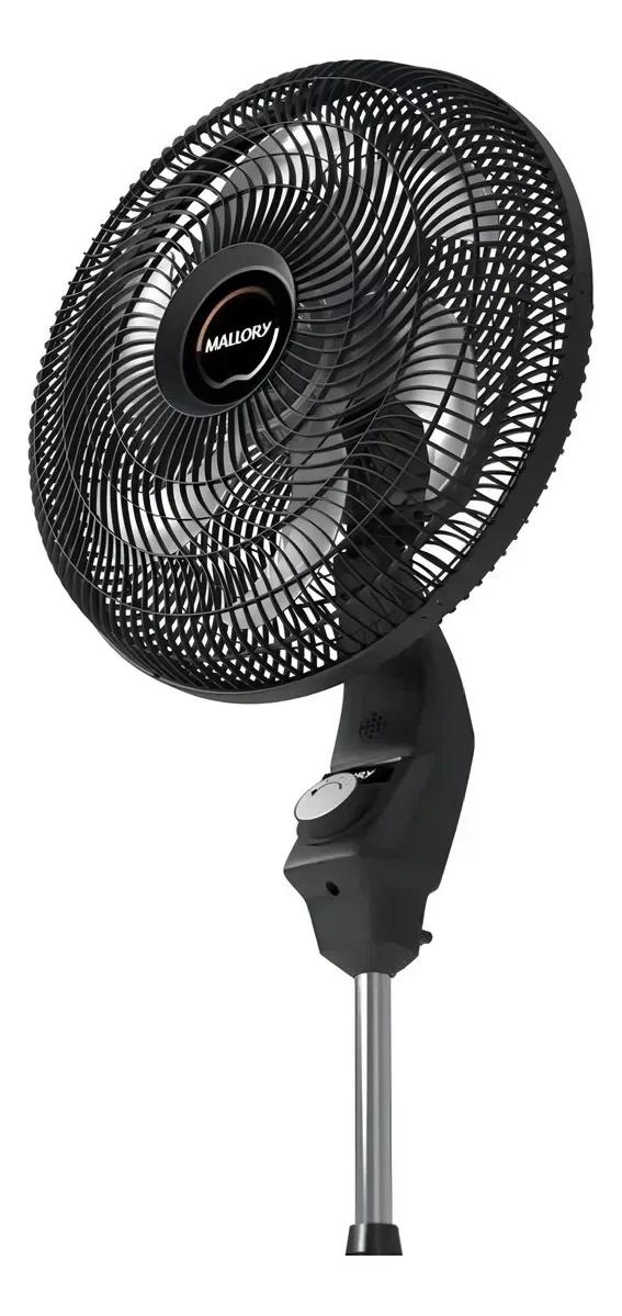 Ventilador de Coluna Mallory Éolo 40cm – Preto com Pás Grafite | Potência e Conforto