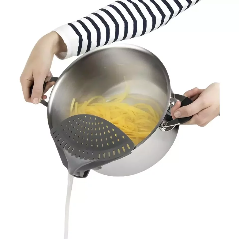 Escorredor De Alimentos Acoplável Em Panelas multifuncional