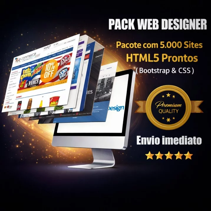Pacote com 5.000 Sites Prontos em HTML5 Responsivos (Bootstrap & CSS)
