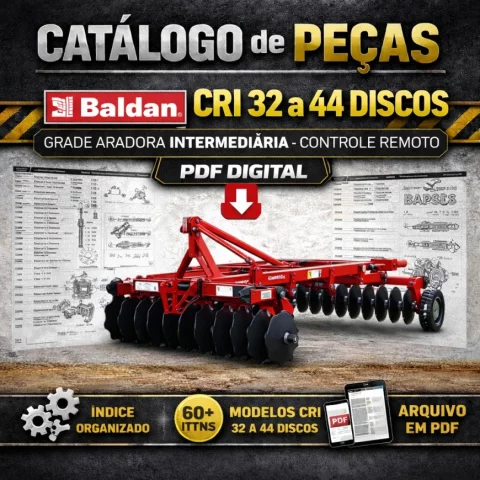 Catálogos de Peças Grades BALDAN CRI 32 a 44 Discos – PDF Digital