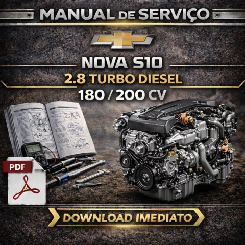 Manual de Serviço Motor Nova S10 2.8 Turbo Diesel 16V (180 / 200 CV) – PDF