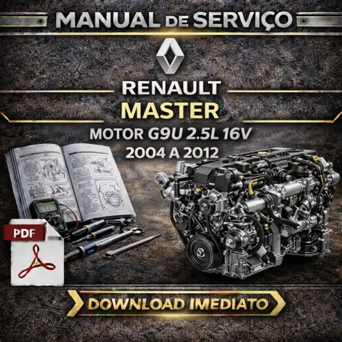 Manual de Serviço Motor G9U Renault Master 2.5L 16V (2004 a 2012) – PDF