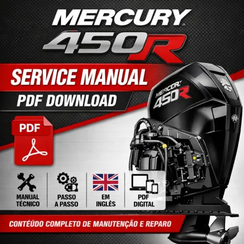 Manual de Serviços Motor Mercury 450R – PDF em Inglês