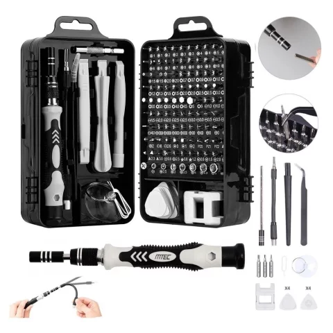 Kit Ferramentas 115 Peças Jogo Mini Chaves Precisão Multiuso Celular Notebook Tablet