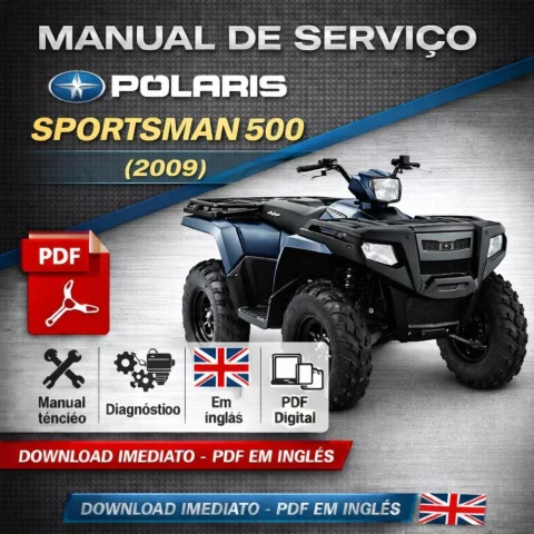 Manual de Serviço Polaris Sportsman 500 (2009) – PDF em Inglês