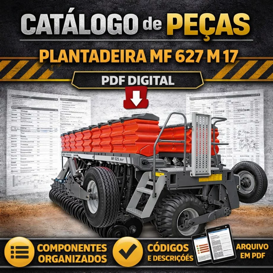 Catálogo de Peças Plantadeira MASSEY FERGUSON  627 M 17 – PDF Digital