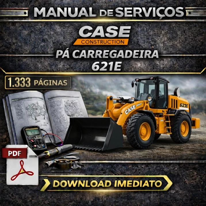 Manual de Serviços Pá Carregadeira Case 621E – PDF