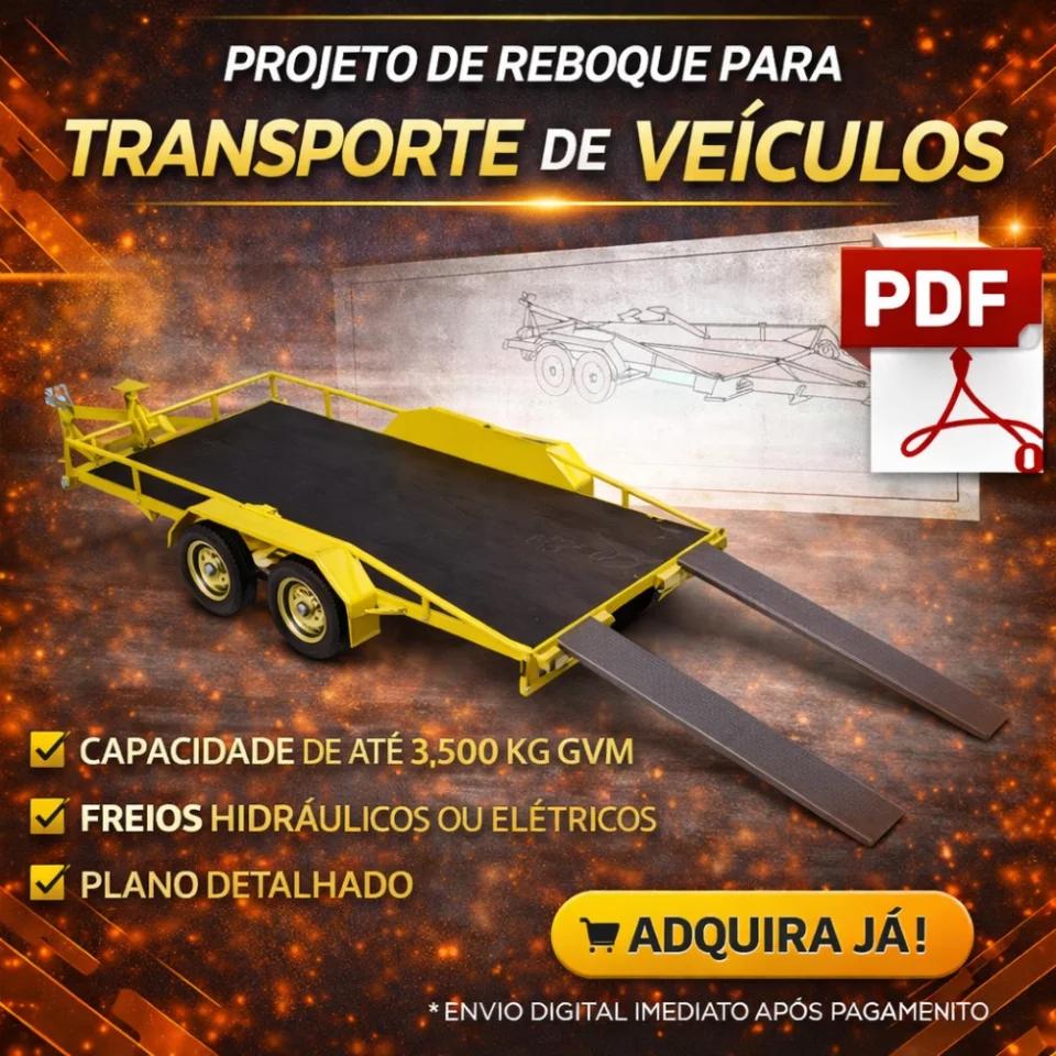 Projeto de Reboque para Transporte de Veículos – 2 Eixos (PDF)