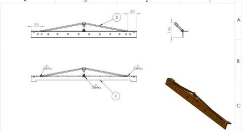 Projeto Dobradeira de Chapas Manual PDF 1,20m até 2mm com Lista de Materiais