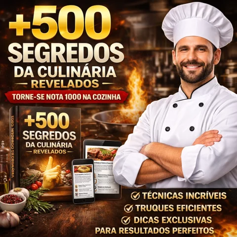 +500 Segredos da Culinária Revelados – Torne-se Nota 1000 na Cozinha