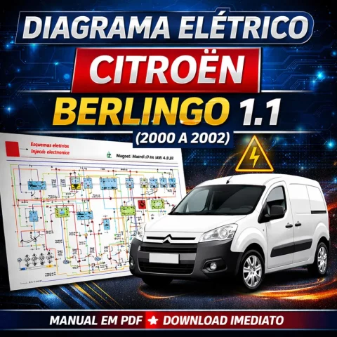 Diagrama Elétrico Citroën Berlingo 1.1 (2000 a 2002) PDF – Esquemas de Injeção Completo