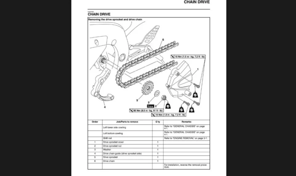 Manual de Serviço Yamaha YZF-R6 2007 – PDF em Inglês