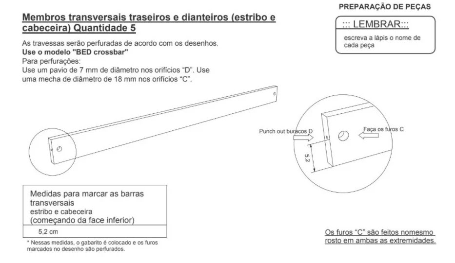 Projeto Cama de Solteiro em Madeira PDF com Passo a Passo para Construção