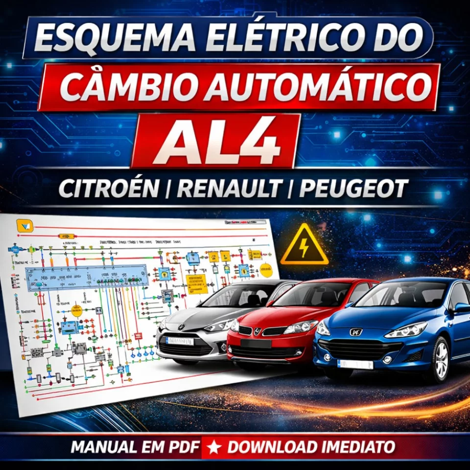 Diagrama Elétrico Câmbio Automático AL4 PDF – Citroën, Renault e Peugeot Completo